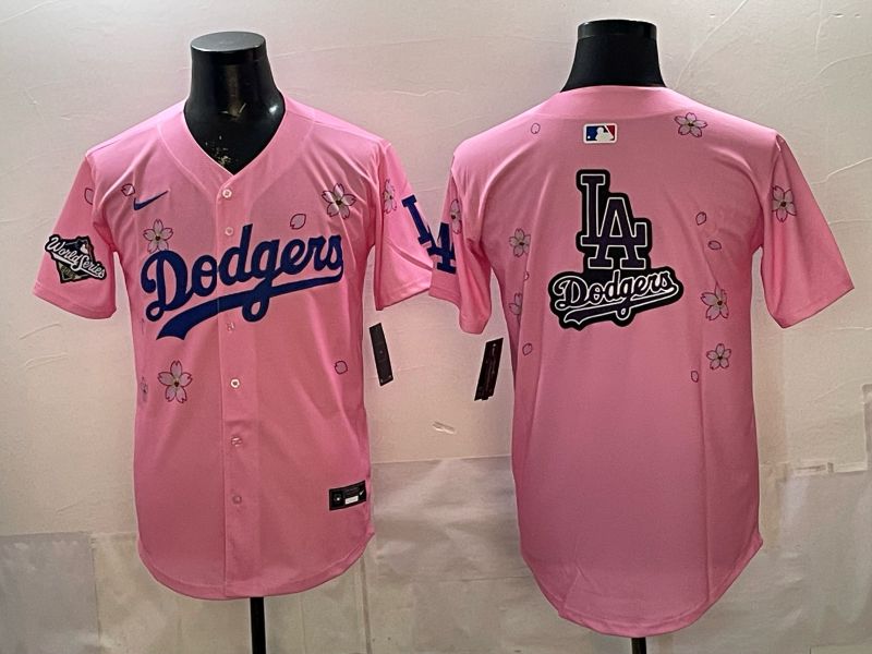 Men Nike 2026 Los Angeles Dodgers Blank Pink Sakura Edition Game MLB Jersey 0016->los angeles dodgers->MLB Jersey